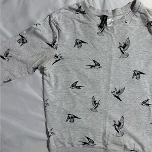 Hummingbird Print Long Sleeve Shirt